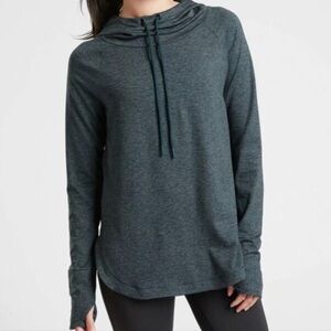 Athleta women’s Uptempo Hoodie Sweatshirt, Bali Green Oceanic Teal
